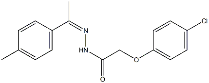 2-(4-chlorophenoxy)-N'-[1-(4-methylphenyl)ethylidene]acetohydrazide Struktur