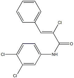 2-chloro-N-(3,4-dichlorophenyl)-3-phenylacrylamide,,结构式