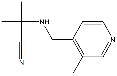 2-METHYL-2-(((3-METHYLPYRIDIN-4-YL)METHYL)AMINO)PROPANENITRILE Struktur