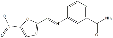 3-{[(5-nitro-2-furyl)methylene]amino}benzamide Structure