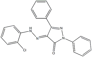 4-[(2-chlorophenyl)hydrazono]-2,5-diphenyl-2,4-dihydro-3H-pyrazol-3-one Struktur