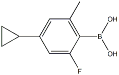 4-Cyclopropyl-2-fluoro-6-methylphenylboronic acid,,结构式