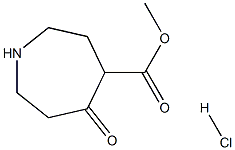 methyl 5-oxoazepane-4-carboxylate hydrochloride Struktur