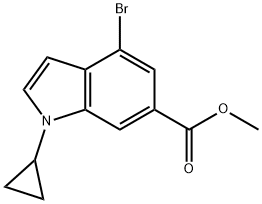 METHYL 4-BROMO-1-CYCLOPROPYL-1H-INDOLE-6-CARBOXYLATE Struktur