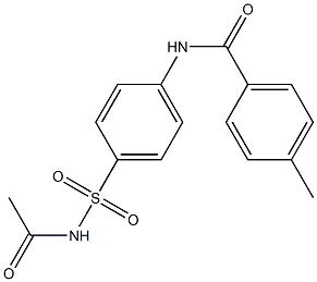 N-{4-[(acetylamino)sulfonyl]phenyl}-4-methylbenzamide 结构式