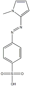 (E)-4-((1-methyl-1H-pyrrol-2-yl)diazenyl)benzenesulfonic acid 结构式