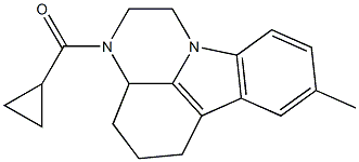 cyclopropyl(8-methyl-3a,4,5,6-tetrahydro-1H-pyrazino[3,2,1-jk]carbazol-3(2H)-yl)methanone Structure