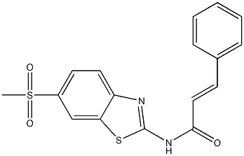 N-(6-(methylsulfonyl)benzo[d]thiazol-2-yl)cinnamamide Structure