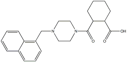 2-(4-(naphthalen-1-ylmethyl)piperazine-1-carbonyl)cyclohexanecarboxylic acid Structure