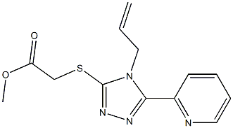 methyl 2-((4-allyl-5-(pyridin-2-yl)-4H-1,2,4-triazol-3-yl)thio)acetate,,结构式