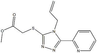 methyl 2-((4-allyl-5-(pyridin-2-yl)-4H-1,2,4-triazol-3-yl)thio)acetate 化学構造式