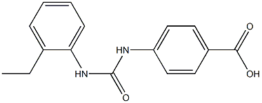 4-(3-(2-ethylphenyl)ureido)benzoic acid 化学構造式