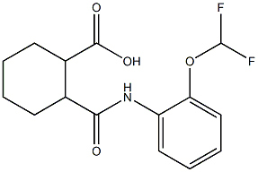 2-((2-(difluoromethoxy)phenyl)carbamoyl)cyclohexanecarboxylic acid Structure