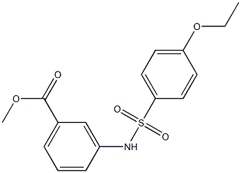 methyl 3-(4-ethoxyphenylsulfonamido)benzoate,,结构式