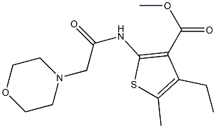 methyl 4-ethyl-5-methyl-2-(2-morpholinoacetamido)thiophene-3-carboxylate Structure