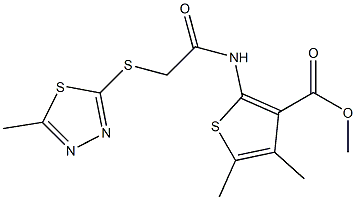 methyl 4,5-dimethyl-2-(2-((5-methyl-1,3,4-thiadiazol-2-yl)thio)acetamido)thiophene-3-carboxylate Structure