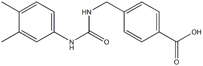 4-((3-(3,4-dimethylphenyl)ureido)methyl)benzoic acid 结构式