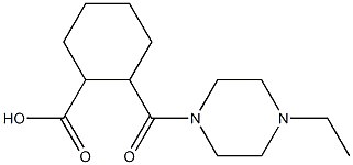 2-(4-ethylpiperazine-1-carbonyl)cyclohexanecarboxylic acid Structure