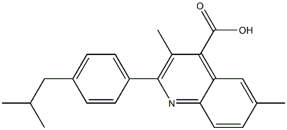  2-(4-isobutylphenyl)-3,6-dimethylquinoline-4-carboxylic acid