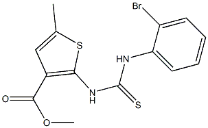 methyl 2-(3-(2-bromophenyl)thioureido)-5-methylthiophene-3-carboxylate Structure