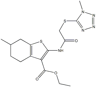 ethyl 6-methyl-2-(2-((1-methyl-1H-tetrazol-5-yl)thio)acetamido)-4,5,6,7-tetrahydrobenzo[b]thiophene-3-carboxylate