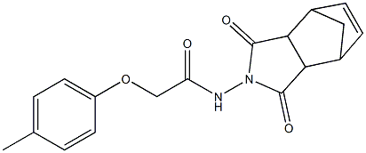 N-(1,3-dioxo-3a,4,7,7a-tetrahydro-1H-4,7-methanoisoindol-2(3H)-yl)-2-(p-tolyloxy)acetamide Struktur