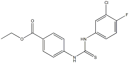 ethyl 4-(3-(3-chloro-4-fluorophenyl)thioureido)benzoate Structure