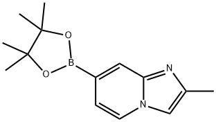 2-methyl-7-(4,4,5,5-tetramethyl-1,3,2-dioxaborolan-2-yl)imidazo[1,2-a]pyridine 结构式