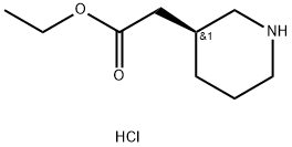 (S)-2-(哌啶-3-YL)乙酸乙酯盐酸盐,2364523-82-8,结构式