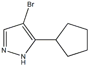 4-bromo-5-cyclopentyl-1H-pyrazole,,结构式