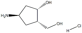 (1S,2S,4R)-4-amino-2-(hydroxymethyl)cyclopentanol hydrochloride Struktur