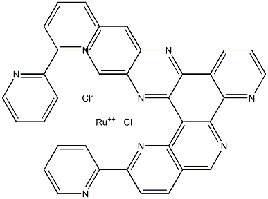 Bis(2,2'-bipyridyl)(4,5,9,14-Tetraaza-benzo[b]triphenylene)ruthenium(II) dichloride Structure