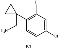 [1-(4-Chloro-2-fluorophenyl)cyclopropyl]methanamine hydrochloride 结构式