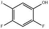 2,4-Difluoro-5-iodophenol 化学構造式