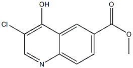 3-Chloro-4-hydroxy-quinoline-6-carboxylic acid methyl ester 结构式