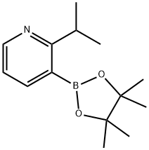 2-异丙基-3-(4,4,5,5-四甲基-1,3,2-二氧硼杂环戊烷-2-基)吡啶, 2096337-14-1, 结构式