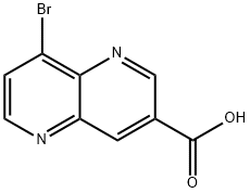 8-bromo-1,5-naphthyridine-3-carboxylic acid 化学構造式