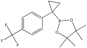 4,4,5,5-tetramethyl-2-(1-(4-(trifluoromethyl)phenyl)cyclopropyl)-1,3,2-dioxaborolane 化学構造式