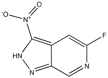 5-Fluoro-3-nitro-2H-pyrazolo[3,4-c]pyridine 化学構造式
