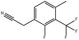 2-Fluoro-4-methyl-3-(trifluoromethyl)phenylacetonitrile Struktur