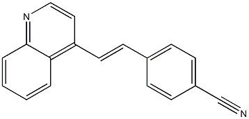 (E)-4-(2-(quinolin-4-yl)vinyl)benzonitrile,,结构式