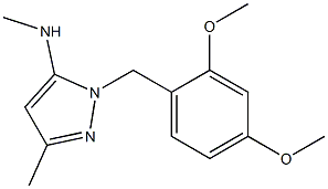 1-(2,4-dimethoxybenzyl)-N,3-dimethyl-1H-pyrazol-5-amine 化学構造式