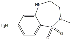 1,1-dioxy-2-methyl-2,3,4,5-tetrahydrobenzo[f][1,2,5]thiadiazepin-7-amine Struktur