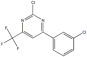 2-chloro-4-(3-chlorophenyl)-6-(trifluoromethyl)pyrimidine Structure