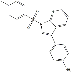 4-(1-tosyl-1H-pyrrolo[2,3-b]pyridin-3-yl)aniline,,结构式