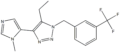 5-ethyl-4-(1-methyl-1H-imidazol-5-yl)-1-(3-(trifluoromethyl)benzyl)-1H-1,2,3-triazole,,结构式