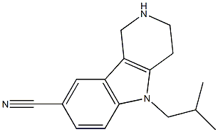 5-isobutyl-2,3,4,5-tetrahydro-1H-pyrido[4,3-b]indole-8-carbonitrile 结构式