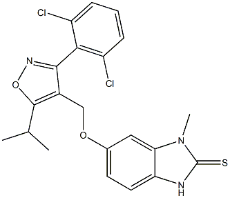 6-((3-(2,6-dichlorophenyl)-5-isopropylisoxazol-4-yl)methoxy)-1-methyl-1H-benzo[d]imidazole-2(3H)-thione|