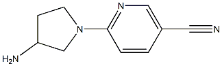 6-(3-aminopyrrolidin-1-yl)nicotinonitrile,,结构式