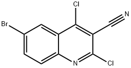 6-溴-2,4-二氯喹啉-3-腈,138580-81-1,结构式